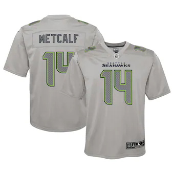 youth nike dk metcalf gray seattle seahawks atmosphere game